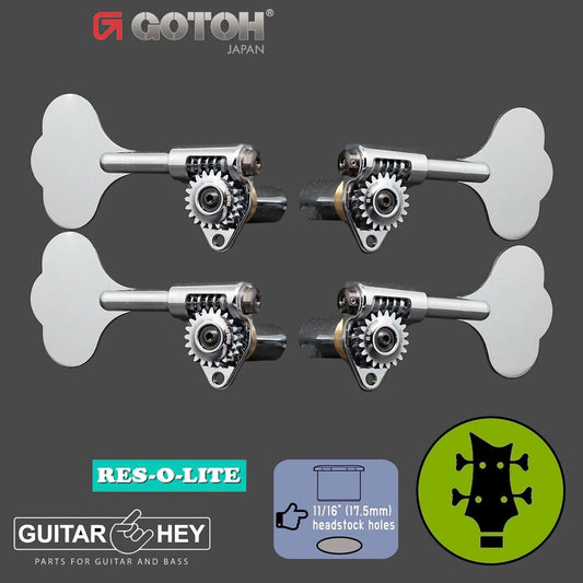 NEW Gotoh GRL510C-12 Bass 4-String L2+R2 11/16" RES-O-LITE Tuners 2x2 - CHROME
