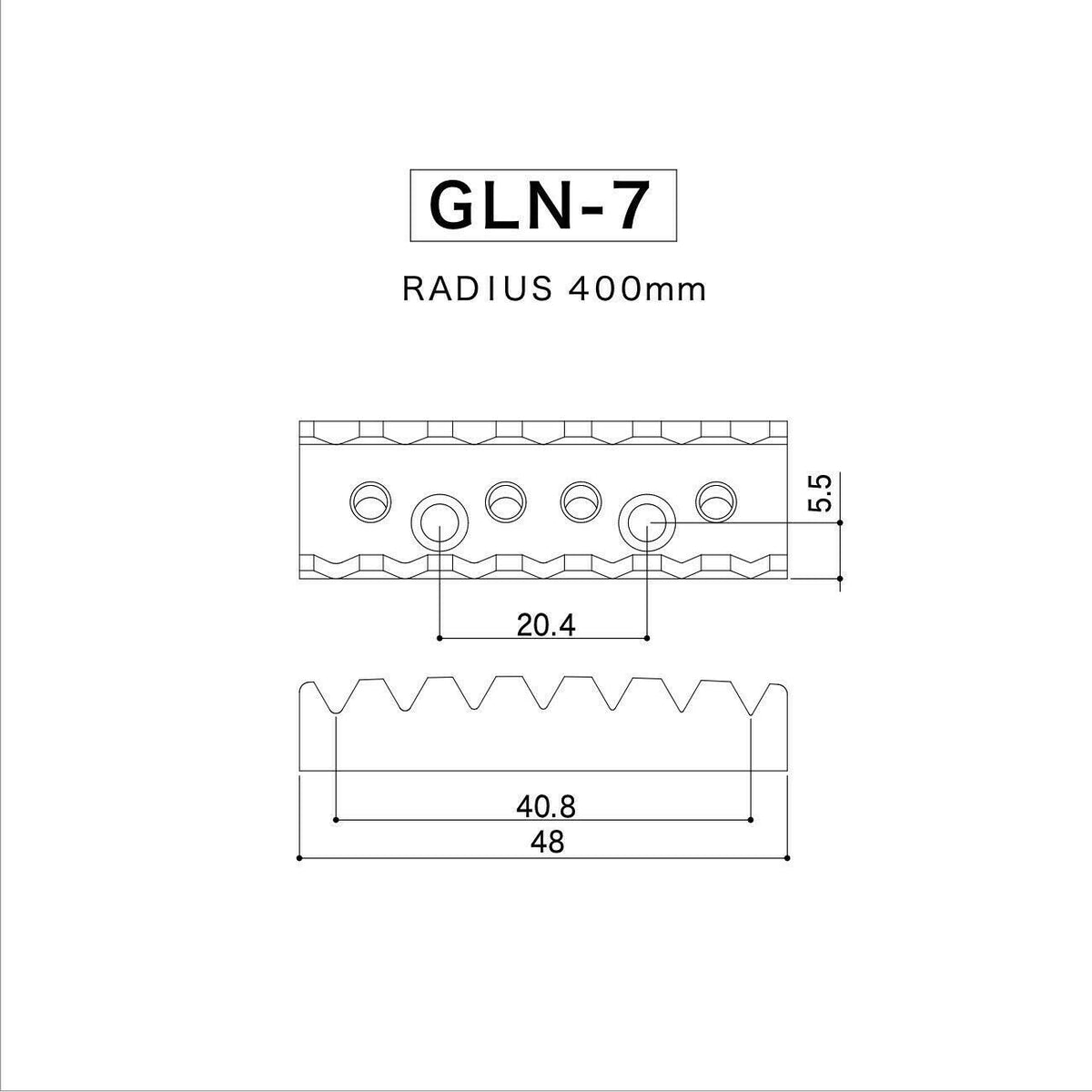 NEW Gotoh GLN-L-7 Locking Nut 7-String - Top Mount Type - 48mm LEFTY - GOLD
