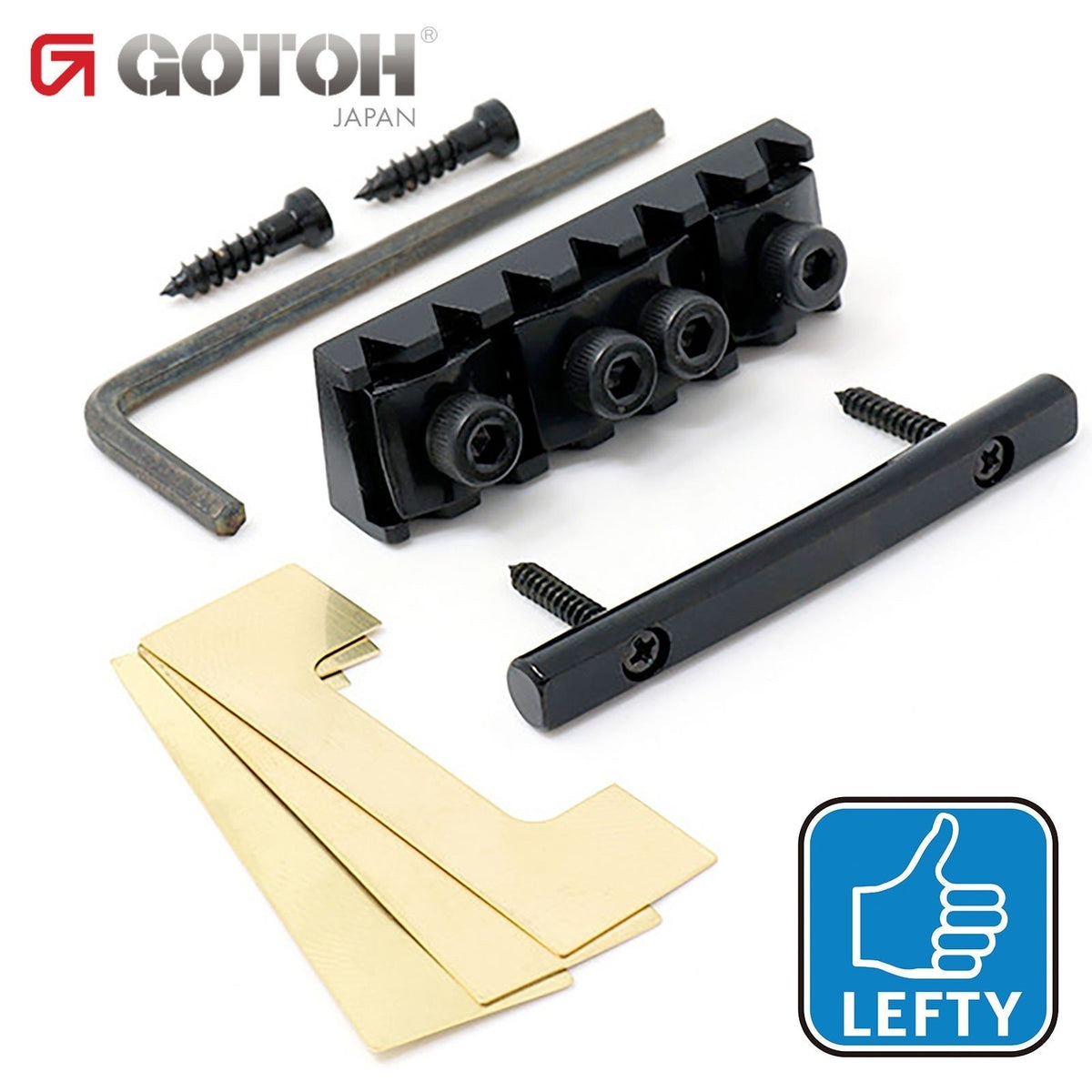 NEW Gotoh GLN-L-7 Locking Nut 7-String - Top Mount Type - 48mm LEFTY BLACK SATIN