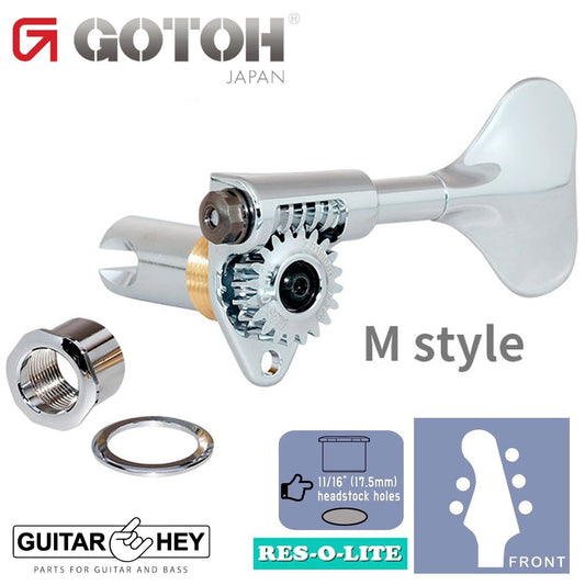 NEW Gotoh GRL510M-12 RES-O-LITE Bass 5-String SET L2+R3 11/16" Tuners 2x3 CHROME