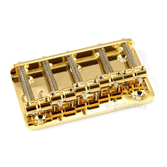 NEW Gotoh 205B-5 Vintage Style Bridge Brass Saddles 5-Strings w/ screws - GOLD