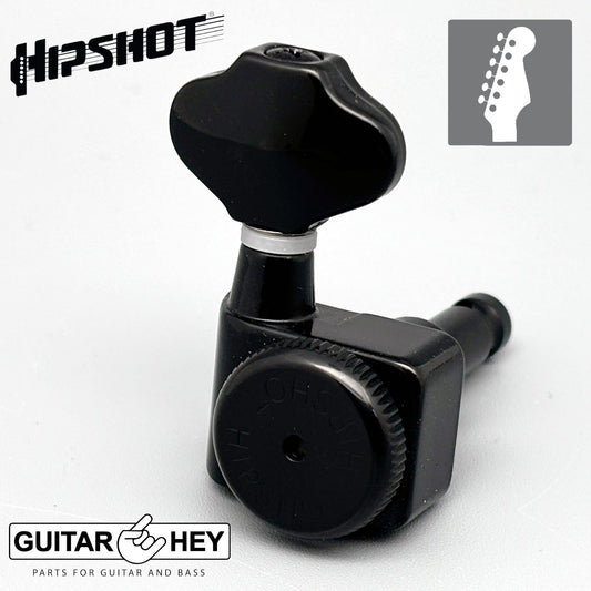 NEW Hipshot STAGGERED Butterbean Tuners Kit Fender® Directrofit™ LOCKING - BLACK