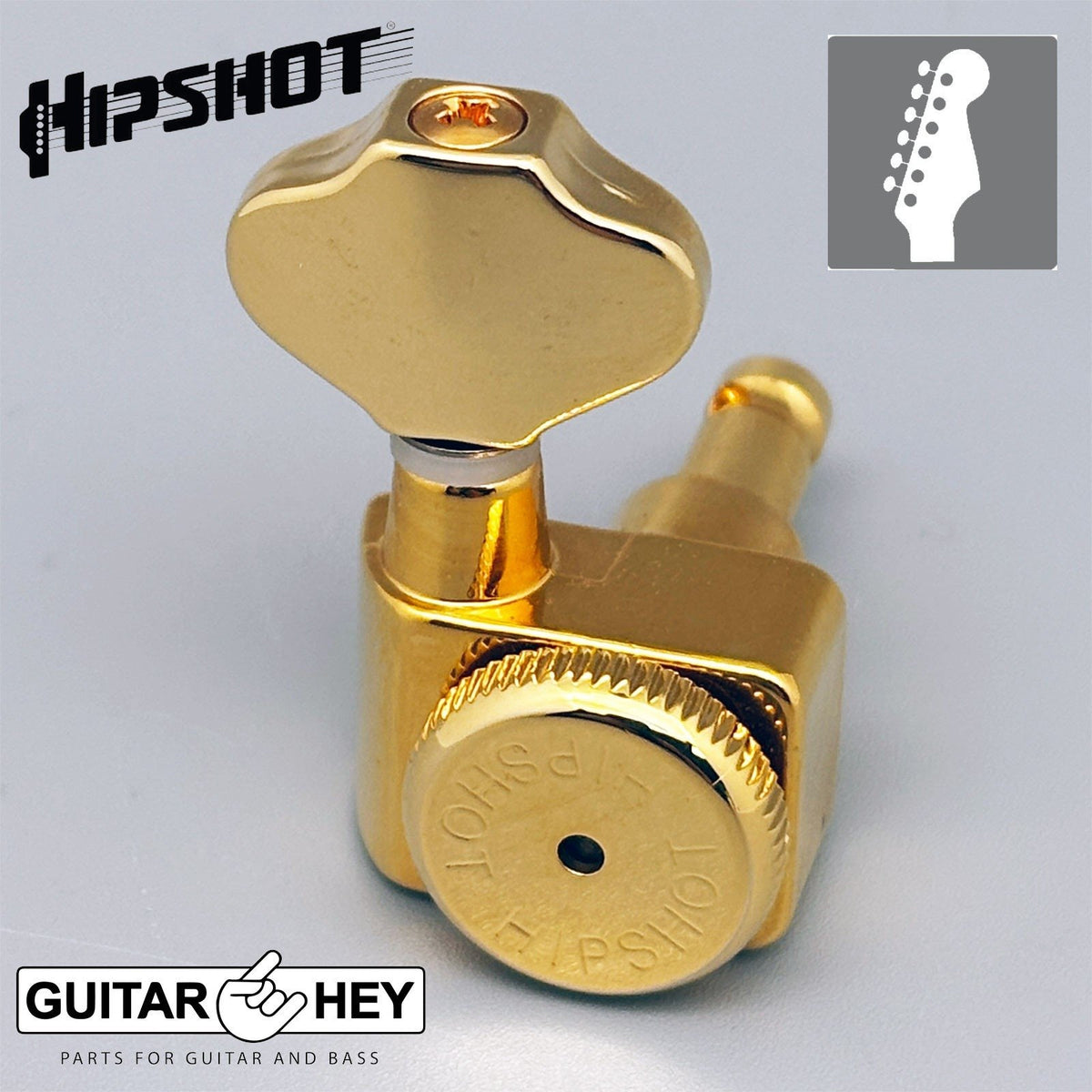 NEW Hipshot STAGGERED Butterbean Tuners Fender® Directrofit™ LOCKING 21:1 - GOLD