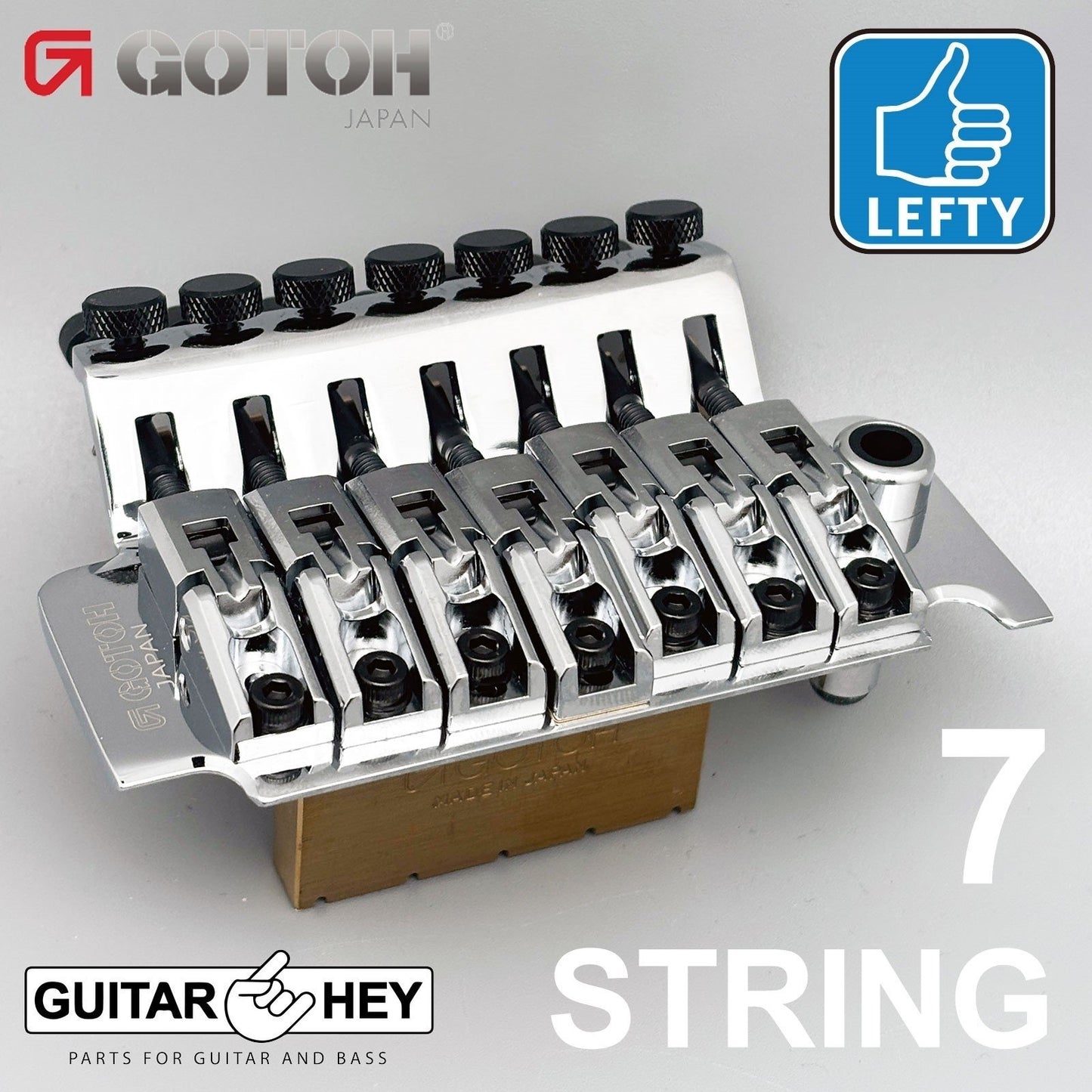 NEW Gotoh GE1996T-7 String Floyd Rose LEFTY Tremolo Bridge - 36mm Block - CHROME