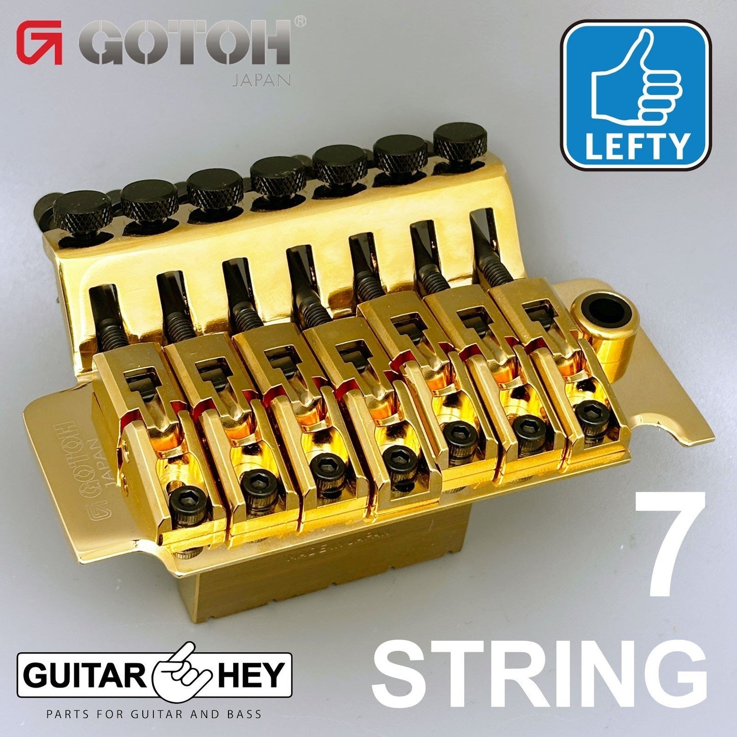 NEW Gotoh GE1996T-7 String Floyd Rose LEFTY Tremolo Bridge - 36mm Block - GOLD