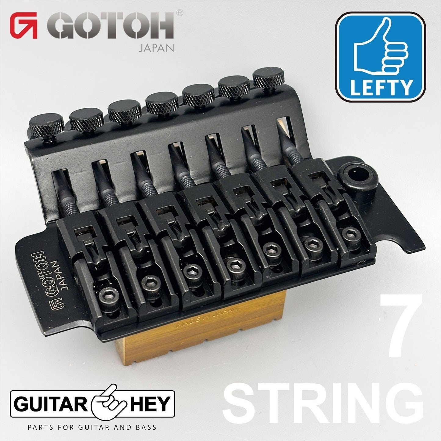 NEW Gotoh GE1996T-7 String Floyd Rose LEFTY Tremolo Bridge - 36mm - BLACK SATIN