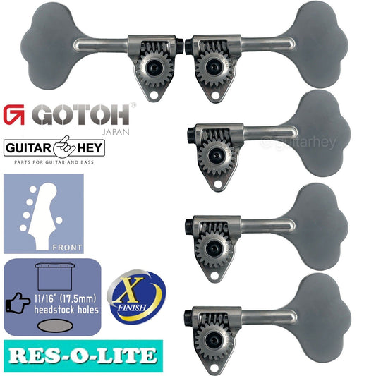 NEW Gotoh GRL510C-12 Bass L4+R1 Tuners 11/16" RES-O-LITE - ANTIQUE X-CHROME