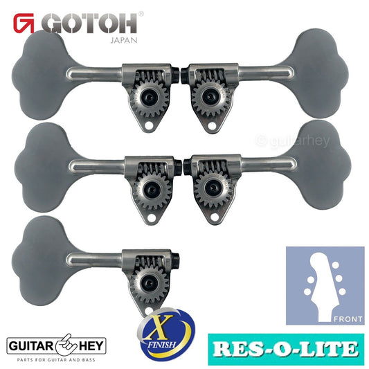 NEW Gotoh GRL510C-9 Bass L2+R3 Tuners 9/16" [14mm] RES-O-LITE, ANTIQUE X-CHROME