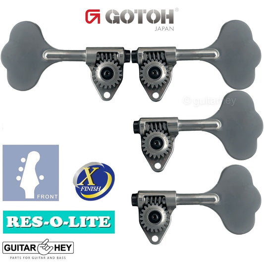 NEW Gotoh GRL510C-9 Bass L3+R1 Tuners 9/16" [14mm] RES-O-LITE, ANTIQUE X-CHROME