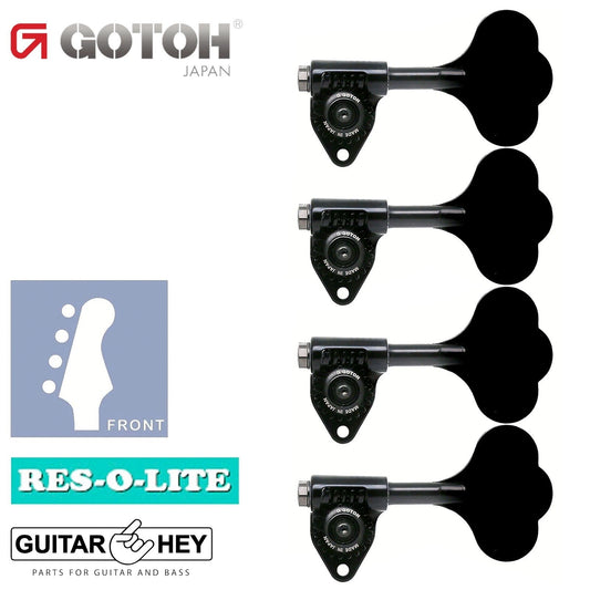 NEW Gotoh GRL510C-9 Bass 4-String L4 Tuners 9/16" [14mm] RES-O-LITE - BLACK