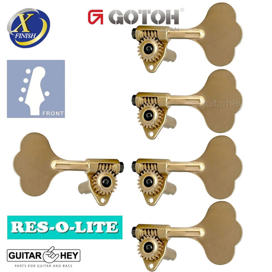 NEW Gotoh GRL510C-9 Bass L4+R1 Tuners 9/16" [14mm] RES-O-LITE, ANTIQUE X-GOLD