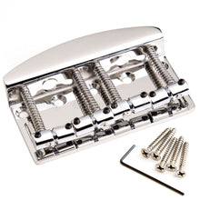 Load image into Gallery viewer, Hipshot 4-String Vintage Bass Bridge .669&quot; String Spacing Quick Load - STAINLESS