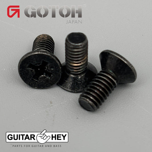 (3) Replacement Baseplate Screws for Gotoh Tremolo Block, GE1996T, 510T - BLACK