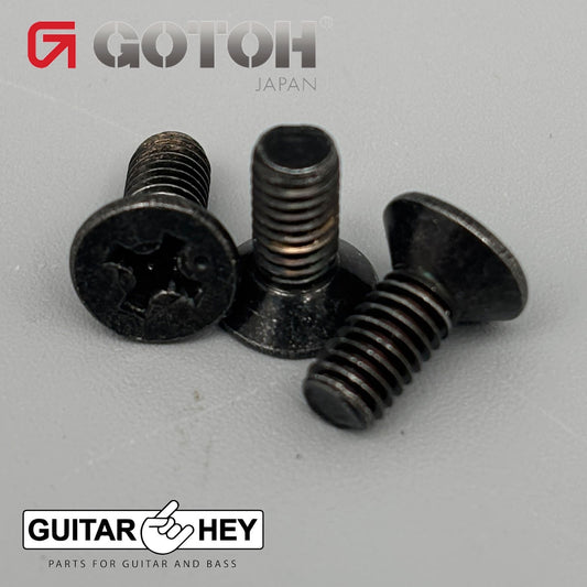 (3) Replacement Baseplate Screws for Gotoh Tremolo Block, GE1996T, 510T - BLACK