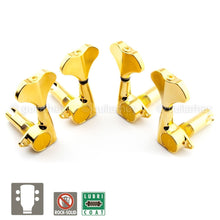 Carregar imagem no visualizador da galeria, NEW Gotoh GB720 4-String Compact Bass Keys L2+R2 Lightweight Tuners 2x2 - GOLD