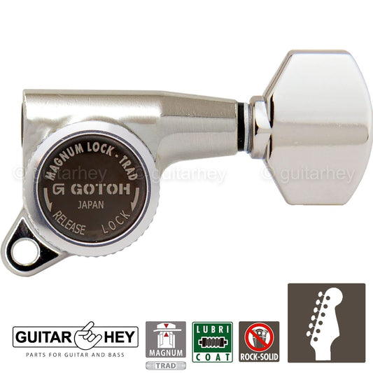 NEW Gotoh SG381-07 MGT Locking Tuners 6 in line Set Mini Keys 16:1 - NICKEL