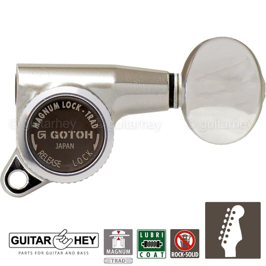 NEW Gotoh SG381-05 MGT Locking Tuners 6 in line Set Mini Keys 16:1 - NICKEL