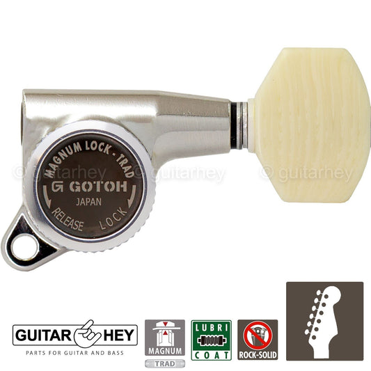 NEW Gotoh SG381-M07 MGT Locking Tuners 6 in line Set Mini Keys 16:1 - NICKEL