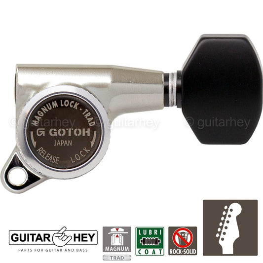 NEW Gotoh SG381-B07 MGT Locking Tuners 6 in line Set Mini Keys 16:1 - NICKEL