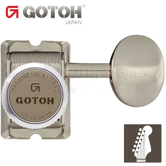 NEW Gotoh SD91-05M MGT Locking Tuners Set 6 in line STAGGERED w/ screws - NICKEL