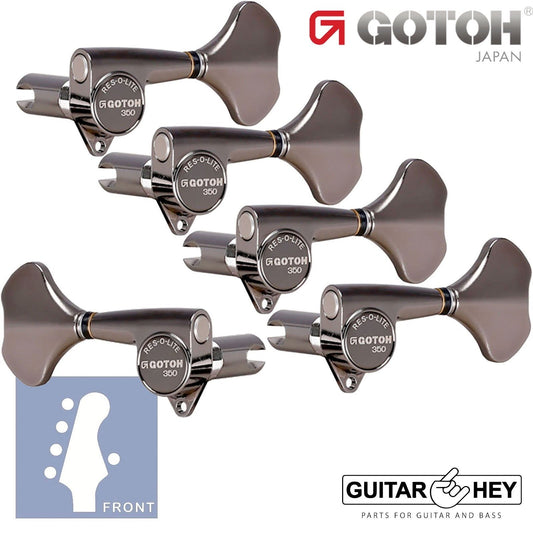 NEW Gotoh GB350 RES-O-LITE Aluminum Bass Side 4x1 Set Tuning Keys Set - COSMO BK