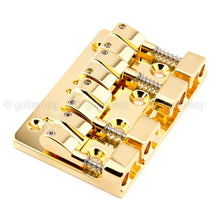 Load image into Gallery viewer, NEW Gotoh J510BO-4 Multi-Tonal Series 4-String Bass Bridge Brass Saddle - GOLD