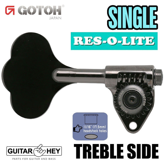 NEW (1) Gotoh GRL510C-12 RES-O-LITE Bass Machine Head TREBLE SIDE - COSMO BK