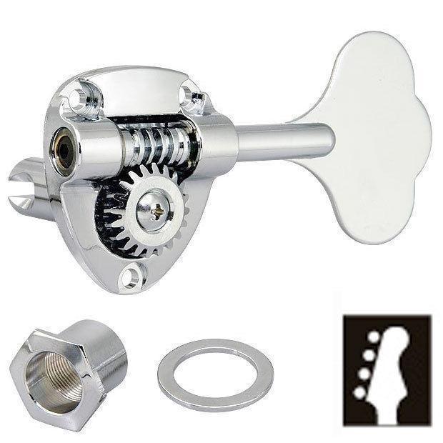 NEW Gotoh GB11W 4 In-Line SET Bass Tuners Tuning Keys 20:1 w/ Hardware - CHROME