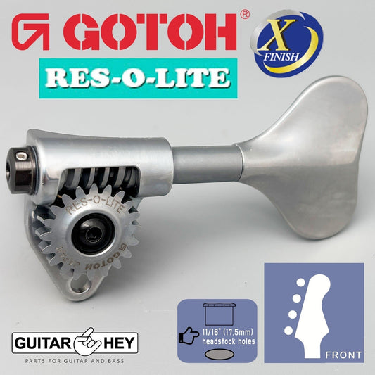 NEW Gotoh GRL510M-12 RES-O-LITE Bass 4-String in-line SET 11/16 ANTIQUE X-CHROME
