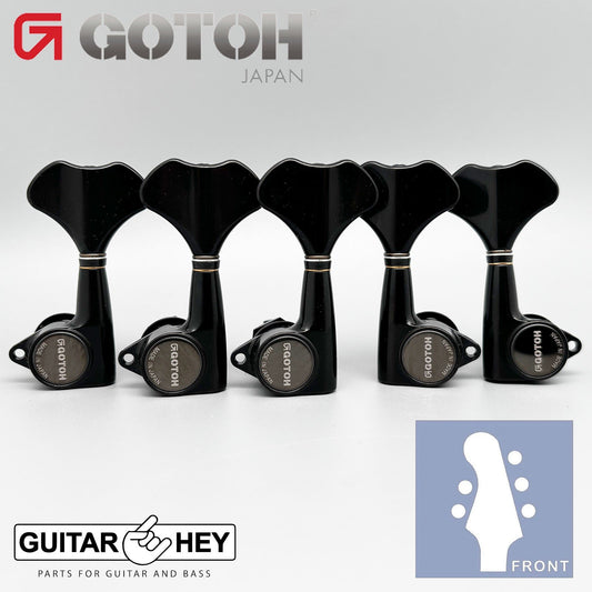 NEW Gotoh GB707 5-String Bass Machine Heads Set L2+R3 TUNERS 2x3 - BLACK