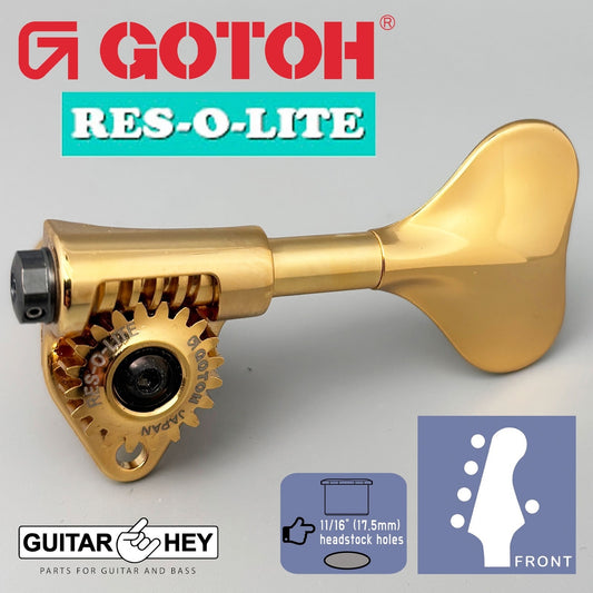 NEW Gotoh GRL510M-12 RES-O-LITE Bass 5-String L4+R1 Set 11/16" [17.5mm] 4x1 GOLD