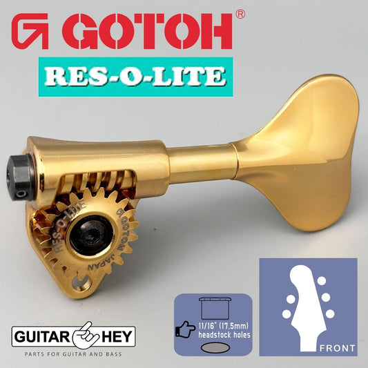 NEW Gotoh GRL510M-12 RES-O-LITE Bass 5-String L2+R3 Set 11/16" [17.5mm] 2x3 GOLD