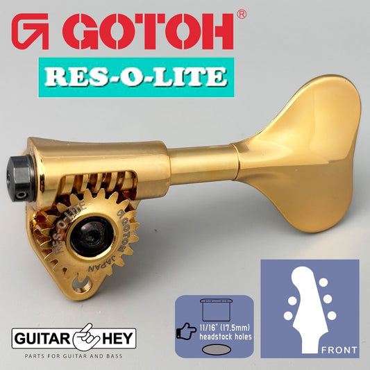 NEW Gotoh GRL510M-12 RES-O-LITE Bass 5-String L2+R3 Set 11/16" [17.5mm] 2x3 GOLD