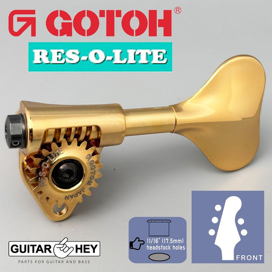 NEW Gotoh GRL510M-12 RES-O-LITE Bass 5-String L3+R2 Set 11/16" [17.5mm] 3x2 GOLD