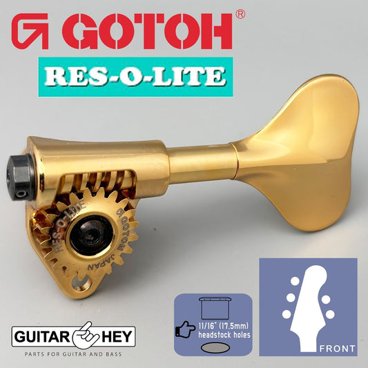 NEW Gotoh GRL510M-12 RES-O-LITE Bass 5-String L3+R2 Set 11/16" [17.5mm] 3x2 GOLD