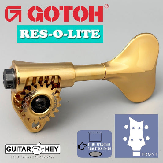 NEW Gotoh GRL510M-12 RES-O-LITE Bass 4-String L3+R3 Set 11/16" [17.5mm] 2x2 GOLD