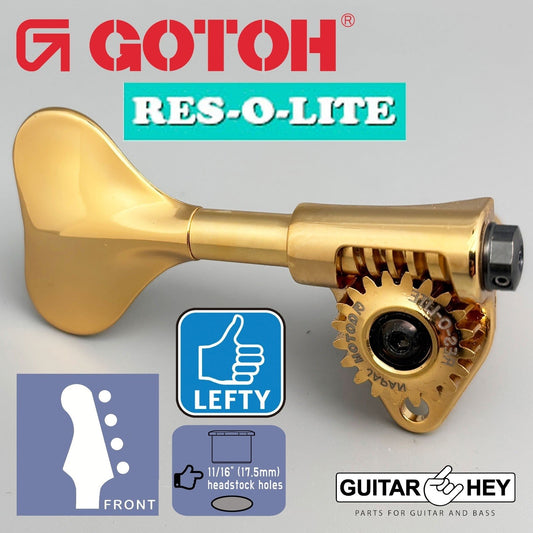 NEW Gotoh GRL510M-12 RES-O-LITE Bass 4-String LEFTY Set 11/16" [17.5mm] - GOLD