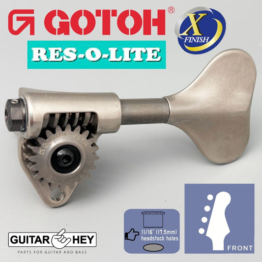 NEW Gotoh GRL510M-12 RES-O-LITE Bass 4-String in-line SET 11/16 ANTIQUE X-NICKEL