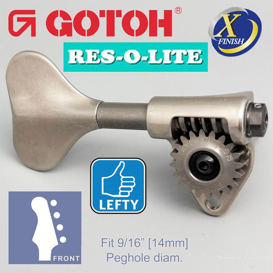 NEW Gotoh GRL510M-9 RES-O-LITE Bass 4-String LEFTY Set 9/16", ANTIQUE X-NICKEL