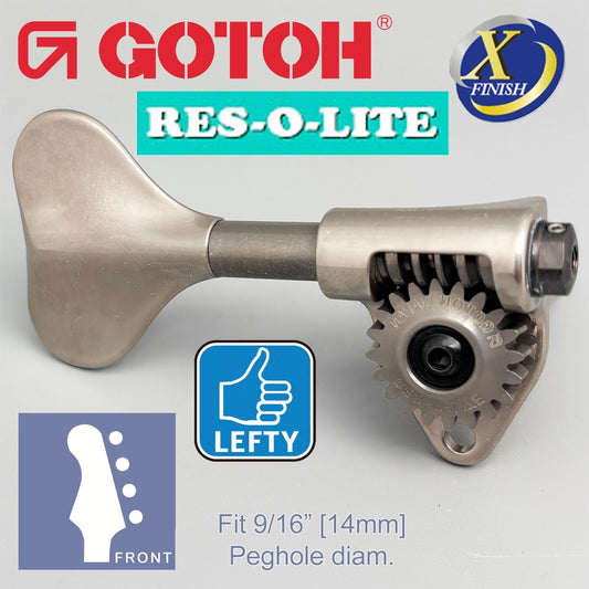 NEW Gotoh GRL510M-9 RES-O-LITE Bass 4-String LEFTY Set 9/16", ANTIQUE X-NICKEL