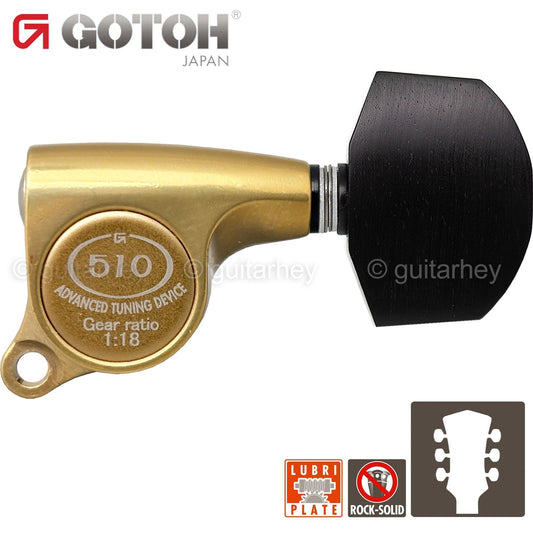 NEW Gotoh SGS510Z-EN01 L3+R3 Set Mini Tuners 1:18 Ratio 3x3 - ANTIQUE X-GOLD