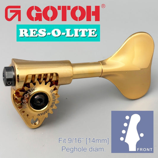 NEW Gotoh GRL510M-9 RES-O-LITE Bass 5-String L4+R1 Set 9/16" [14mm] - GOLD