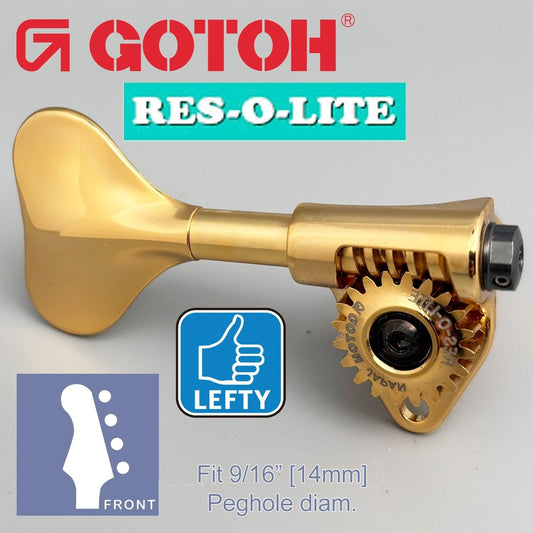 NEW Gotoh GRL510M-9 RES-O-LITE Bass 4-String LEFTY Set 9/16" [14mm] - GOLD