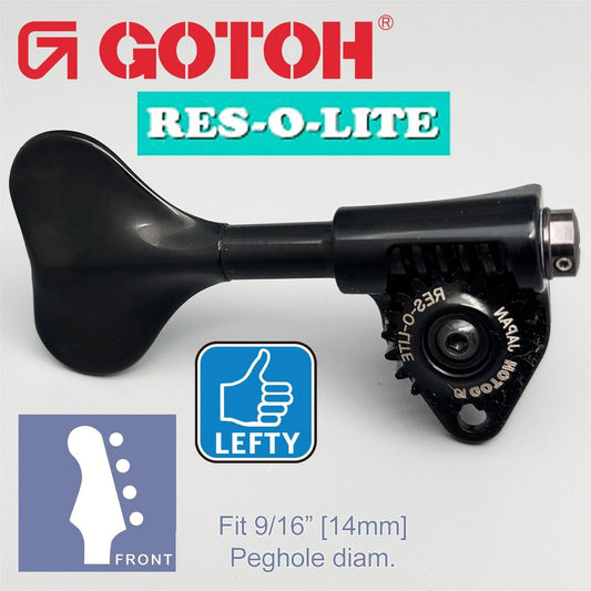 NEW Gotoh GRL510M-9 RES-O-LITE Bass 4-String LEFTY Set 9/16" [14mm] - BLACK