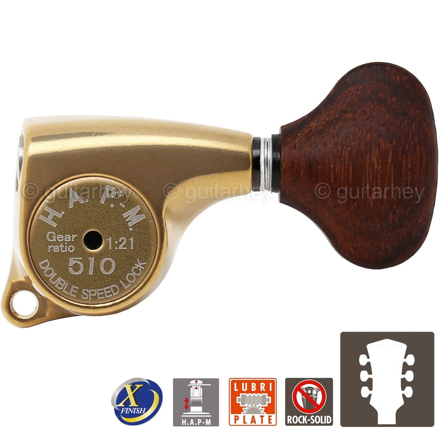NEW Gotoh SGL510Z-GL5 HAPM 1:21 Locking Set L3+R3 Adj Height 3x3 ANTIQUE X-GOLD
