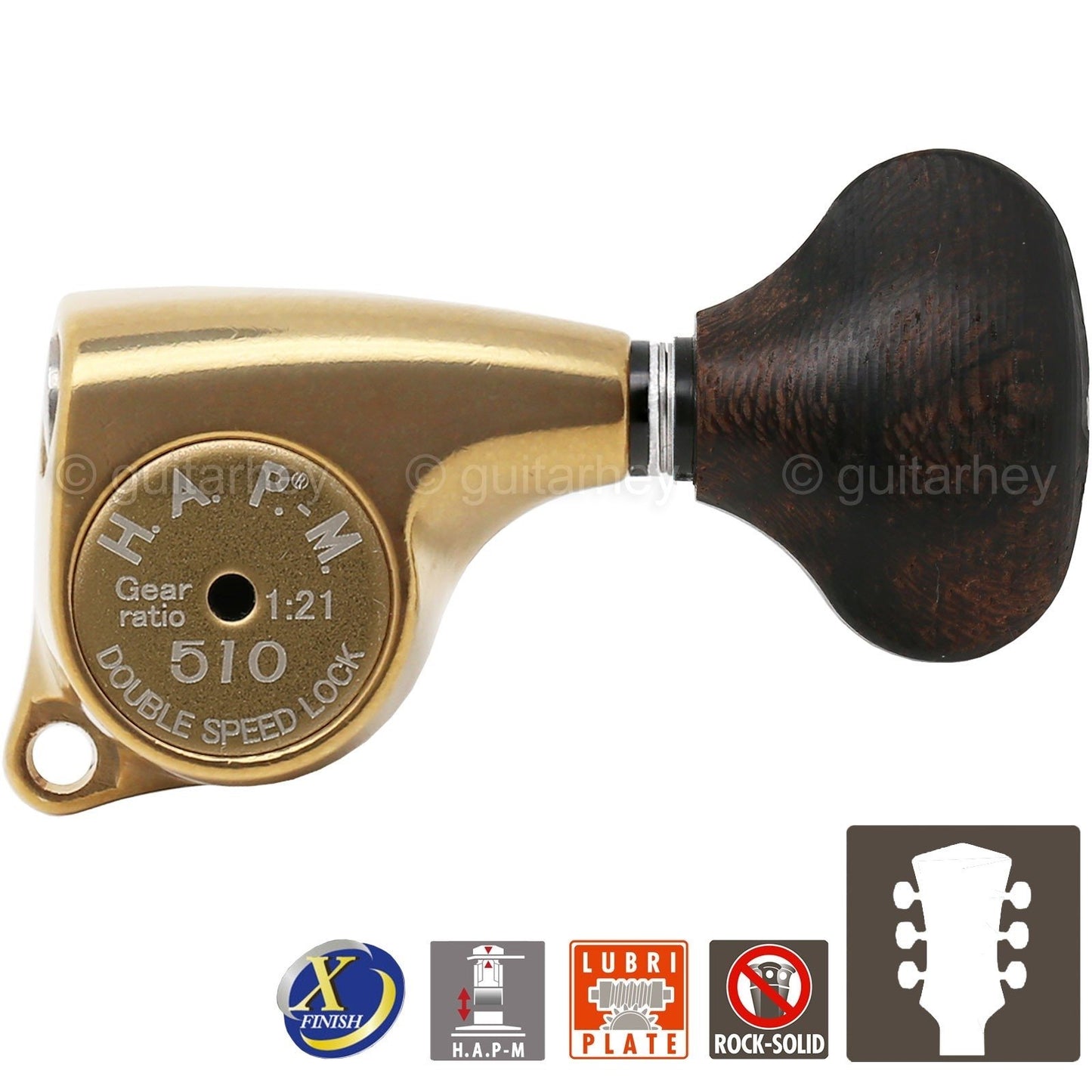 NEW Gotoh SGL510Z-ZL5 HAPM 1:21 Locking Set L3+R3 Adj Height 3x3 ANTIQUE X-GOLD