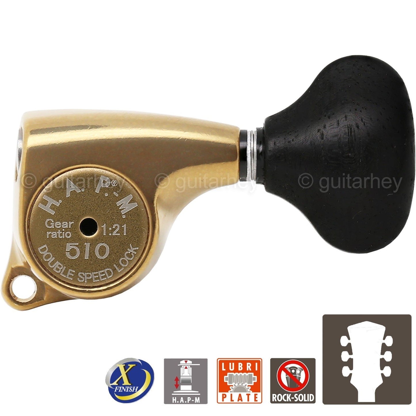 NEW Gotoh SGL510Z-EL5 HAPM 1:21 Locking Set L3+R3 Adj Height 3x3 ANTIQUE X-GOLD