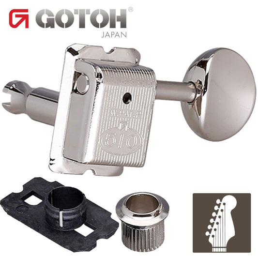NEW Gotoh SDS510-05M 6-In-Line Vintage Style Tuners Fender Strat Tele - NICKEL