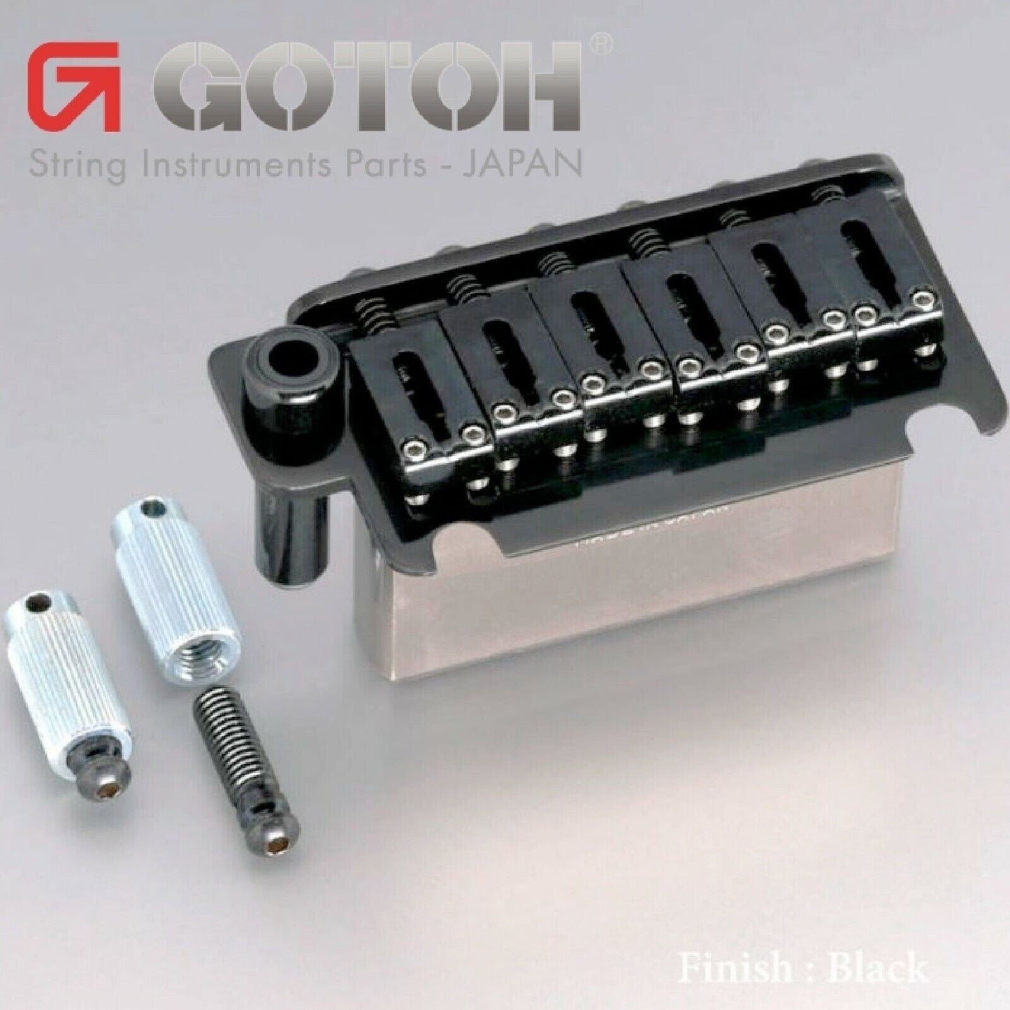 NEW Gotoh 510TS-FE1 Non-locking 2 Point Tremolo Bridge 37mm Steel Block - BLACK