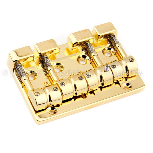 NEW Gotoh J510SJ-4 Multi-Tonal Series 4-String Bass Bridge Steel Saddles - GOLD